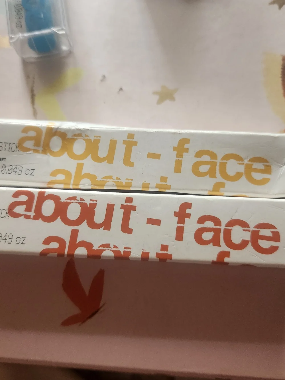 about-face eye shadowsticks (3) and eye paints ( 3) 3 Blue, Purple,orange Yellow